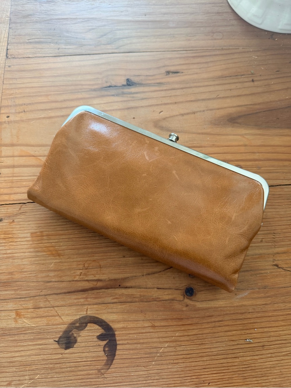 Classic Tan Leather Lauren Clutch Wallet - Women Bags